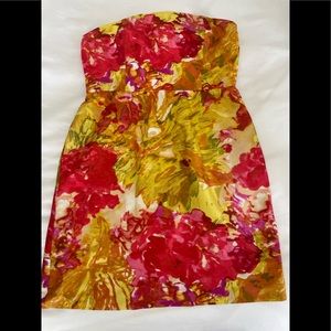 Jcrew, strapless floral dress